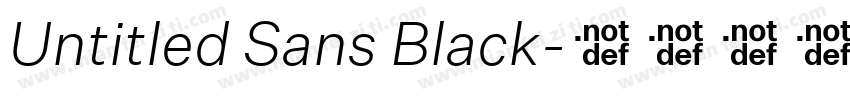 Untitled Sans Black字体转换